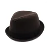 Berretti Cappello da uomo autunno e inverno caldo lana britannico casual retrò Fedora piccolo ed elegante top da donna