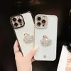Rinestone Kılıfları Kuğu Cep Telefonu Kılıf Şeffaf Koruyucu Arka Kapak Lüks Kızlar Kristal Stereoskopik Açık Yumuşak Kapaklar Apple 14 13 Pro Max 12 11 Plus
