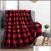 Couvertures Couvertures Home Textiles Jardin Plaid Flanelle Jeter Couverture Avec Pom Pomsnoir Blanc À Carreaux Doux En Peluche Microfibre Pour Couc Dhzsj