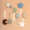 Fopspeenhouders Clips # Babyfopspeenclip Sherpa Star Moon Baby geboren speenketting Siliconen tepel Fopspeen Dummy Houder BPA-vrij babyaccessoire 221119