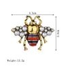 Retro Gold Color Rhinestone Bee Brooch Pin Pearl Flying Insect Brooths for Women and Men Honeybee Corsage unisex Ubrania Broach H7269531