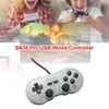 Contrôleurs de jeu 8bitdo SN30 Pro Contrôleur de manette de jeu filaire USB pour Switch PC Raspberry Pi Steam Console Vibration Burst Joystick