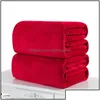 Decken Decken Warme Flanell Fleece Weiche Feste Tagesdecke Plüsch Winter Sommer Überwurf Decke Für Bett Sofa 44 V2 Drop Lieferung 2021 H Dh8Fh