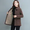 Fourniture f￩minine 2022 Femmes Automne Winter Lambool Veste Femme Femme Femme One Piece de faux pardet Plus taille 5xl P008