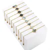 Armband klassiska populära Stainls Steel Mother of Pearl Four Leaf Clover Shell Lucky Charm Armband Women For Girls