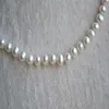 100 Naturalna biżuteria perłowa biała kolor 56 mm dziewczyna Freshwater Pearl Naszyjnik Weddna przyjęcie urodzinowe Prezent 284O3866652