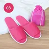 Homens homens viagens spa chinelos sapatos de hotel de convidado conveniente confortável uso múltiplo de uso slippersstorage saco j220716