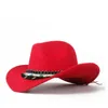 Boinas 2022 Moda Mulher Western Cowboy Hat Lady Fascinator Outblack Cowgirl Sombrero Hombre Jazz Cap