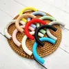 Baby Teethers Toys 5pcs Silicone U Type For Teether Teething Colorful SIlicone Handmaking DIY Necklace Accessories 221119