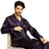 Pijamas de cetim de seda para homens de seda pijamas conjuntos de loungewear US s l xl xxl xxxl 4xlfits All Seasons 221118