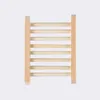 100PCS Natural Bamboo Trays Wholesale Wooden Soap Dish Tray Holder Rack Plate Box Container for Bath Shower Bathroom SN258