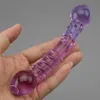 SS22 Sex Toy Massager Purple Pyrex Crystal Dildo Glass Sex Toys Dildos Penis анал женски