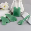 Jade Gua Sha Sha Aracı Yüz Bakım Masajı Orijinal Taş% 100 Doğal Aventurine Guasha Masaj Kazanma Aracı Güzellik Vücut Boyun Ürünü