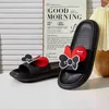 Women Summer Cute Cartoon Bows Grass Slippers Couples Wearing Soft Sandals Outside the House For Men And Women J220716