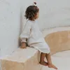 Robes de fille printemps automne manches longues filles robe 100 coton doux mousseline rétro décontracté vêtements pour enfants TZ083 221118