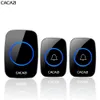 Doorbells CACAZI Wireless Doorbell 60 Chimes 5 Volume Waterproof buttons 300M Remote Led light Home Smart doorbell US EU UK plug Receiver 221119