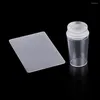 Nail Art Kits 2in1 Duidelijke trimmers Jelly Stamping Kit Soft Stamper Scraper Clippers Manicure Tool schilderen