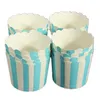 Verkoop Cupcake Papieren Taartvorm Bakvormpjes Liner Muffin Dessert Bakvorm Blauw Wit Gestreept260H4496499