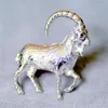 Broches mode antilope dier sieraden goud zilveren kleurlegering geitenbroche voor vrouwen mannen jas suite scharf badge pinnen