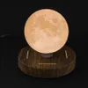 Magnetisk leviterande 3d Moon Lamp träbas 10 cm nattlampa flytande romantisk ljus heminredning för sovrum y200104289o3903690