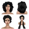 Women Sleep Hair Caps Silk Bonnet For Curly Hairs Adjust Head Cover Hat Sleeping Bonnets With Elastic Soft Band Bonnet