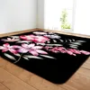 Carpets RULDGEE 1PC Polyester Painted Flower Pattern Carpet For Living Room Kitchen Mat Bedroom Floor Door Decoration
