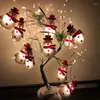 Décorations de Noël en peluche bonhomme de neige lumière chaîne arbre pendentif LED décoration de fête de vacances lanterne feston