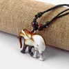 Drop 12pcs Faux Yak Resin Resin Elephant Pendant Necklace قابلة للتعديل 251m2749584