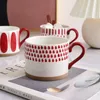 Mugs Simple Nordic Internet Celebrity Multi-Pattern Mug With Handle Personalized Hand-Painted Cup Creative Porcelain