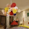 Lustres de lustres nórdicos lustres de plástico nórdicos DIY Multi Color Bedroom Sala de estar cozinha infantil lâmpadas suspensas de geometria