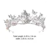 Bandanas taç tiara gelin düğün kelebek inci gelin saç bandı prenses başlık doğum günü kadınlar çember elmas rhinestone kristal
