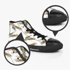 Männer Stitch Schuhe Kundenspezifische Turnschuhe Leinwand Frauen Mode Schwarz Weiß Mid Cut Atmungsaktive Outdoor Walking Jogging Color20