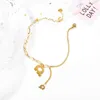 Braccialetti a maglie Fascino Elefante in oro rosa Catena asimmetrica Moda donna Accessori per gioielli da polso in acciaio inossidabile per ragazze