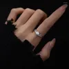 Clusterringen v -vormig 925 Sterling zilveren ring voor vrouwen sierlijke cz stapelbare vinger dubbele laag minimalistische sieraden bruidsmeisje cadeau