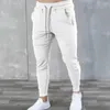 Pantaloni da uomo Pantaloni da allenamento alla moda Slim Warm Casual Tinta unita regolabile con coulisse Uomo Fitness