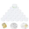 Garrafas de armazenamento 50pcs 10/20ml EUA acrílico redondo frascos claros com tampas para bálsamos labiais