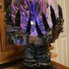 Creative Glowing Halloween Crystal Deluxe Magic Skull Finger Plasma Ball Spooky Home Decor 220614247j