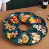 Płytki serwujące naczynia anty-drapanie obiadu zmywarka do zmywarki Bezpieczne zastosowanie Unikalne zapach elegancki talerz kuchenny
