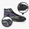 Männer Stitch Schuhe Kundenspezifische Turnschuhe Leinwand Frauen Mode Schwarz Weiß Mid Cut Atmungsaktive Outdoor Walking Jogging Color3