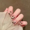 Faux ongles tendance, motif irrégulier, pointes minimalistes, faciles à utiliser