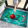 Juldekorationer Christma Mat Santa Doormat Ornament Pendant Merry Decor for Home Badrum Kök Beddrum Noel 40x60cm