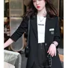 Ternos femininos 2022 Spring Autumn Blazers Coat casual Wild Small Beaut Office Office Lady coreana Blazer Mulheres de peito de peito único