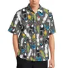 Chemises décontractées pour hommes Chemise perroquet jaune Homme Sun Conures Imprimer Hawaii Blouses à la mode Manches courtes Oversize