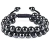 Strand 8mm Tiger Eye Lava Rock Stone Mens Macrame Justerbara armband 2023 Fashion Essential Oil Diffuser flätade repsmycken