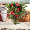 Decorative Flowers Front Door For All Seasons Large 2022 Christmas Wreath Decorations PVC Upside Down Tree Simulation Flower 30 Inch Foam