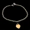 2022 New Bead Chain Heart Charm Bracelet Luxury Brand Designer Bracciale Gioielli da donna Fashion Classic Braccialetti in acciaio inossidabile T Regalo di Natale
