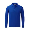 Men's Polos Autumn Cotton High Quality Solid Color Polo Shirt Fashion Casual Long Sleeve Oversize Sports Top