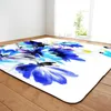 Carpets RULDGEE 1PC Polyester Painted Flower Pattern Carpet For Living Room Kitchen Mat Bedroom Floor Door Decoration