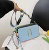 Designer Snapshot Multicolor Shoulder Bags Camera Women Fashion Tie Dye Luxury Leather Crossbody Glitter Rand Purse PAG