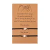 Alloy Love Wax Woven Bracelet Creative Adjustable Card Couple Heart Bracelet